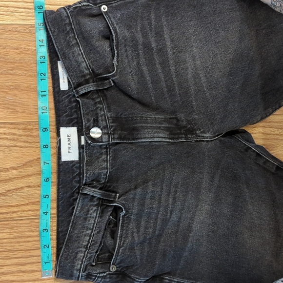 Frame Le Garçon Crop black jeans cropped distressed mid-rise women's size 27" - Picture 2 of 8